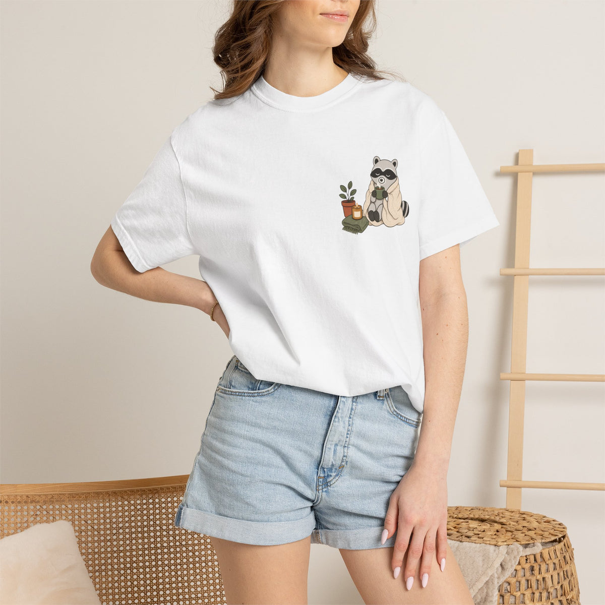 Cozy Raccoon "Officially Unbothered" T-Shirt