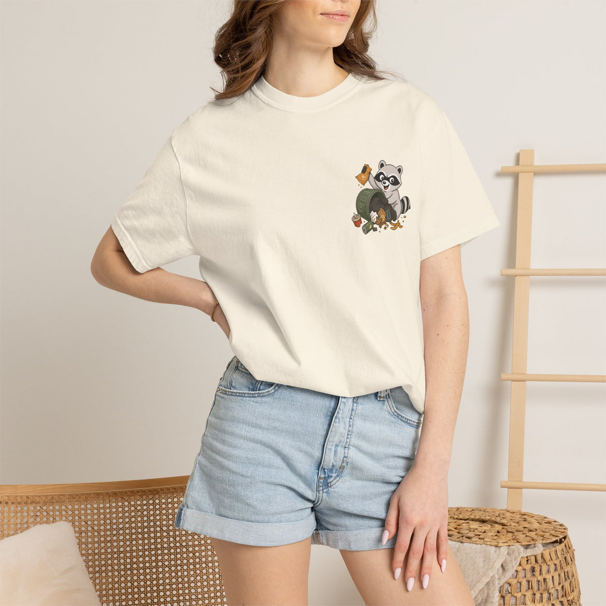 T-Shirt — "Certified Chaos Gremlin" Cute Raccoon Graphic Tee