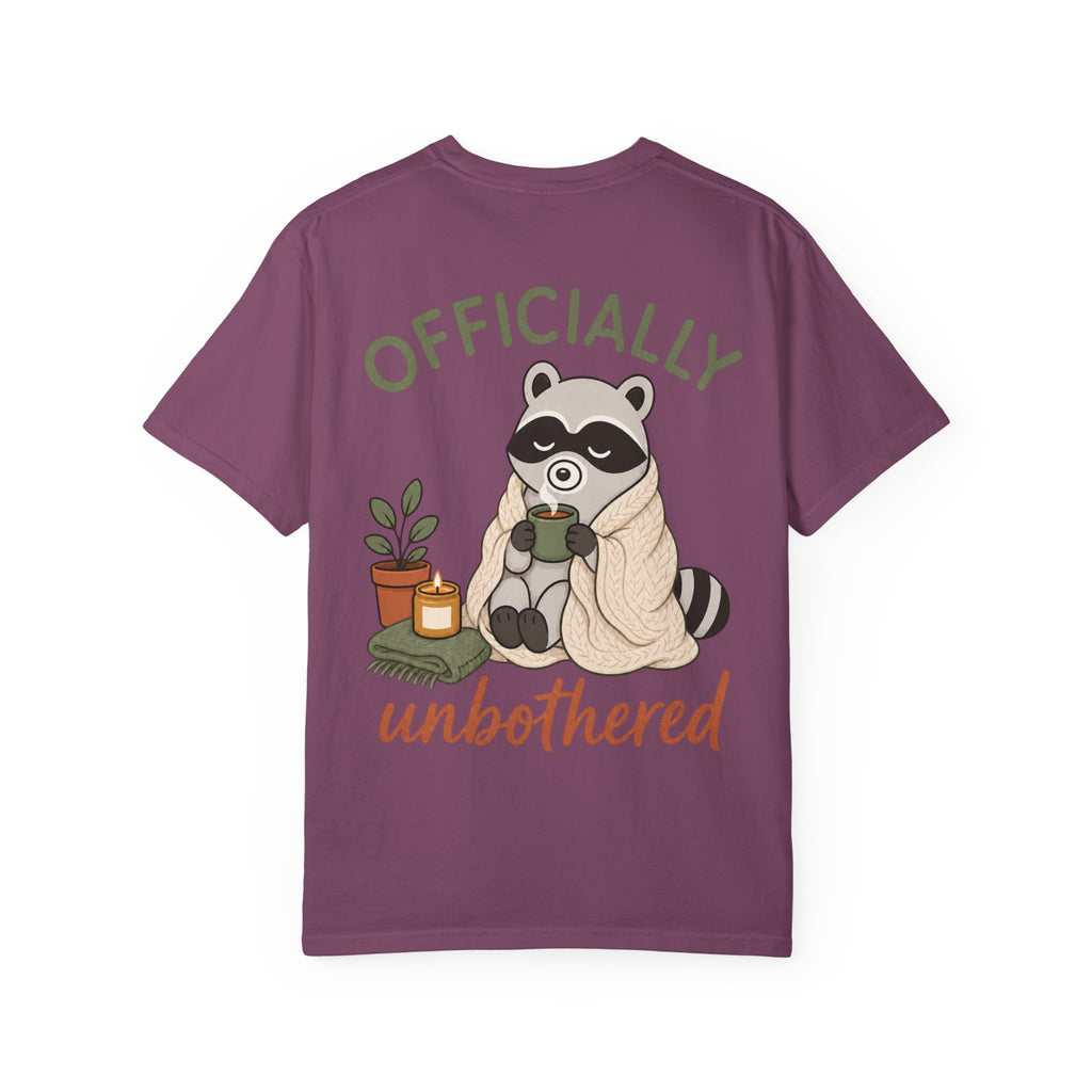 Cozy Raccoon "Officially Unbothered" T-Shirt