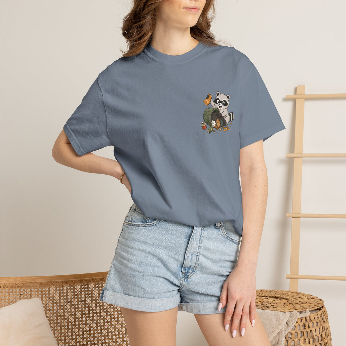 T-Shirt — "Certified Chaos Gremlin" Cute Raccoon Graphic Tee