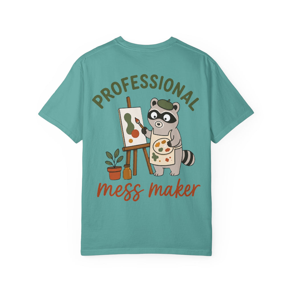 Professional Mess Maker T-Shirt — Cute Raccoon Artist Graphic Tee