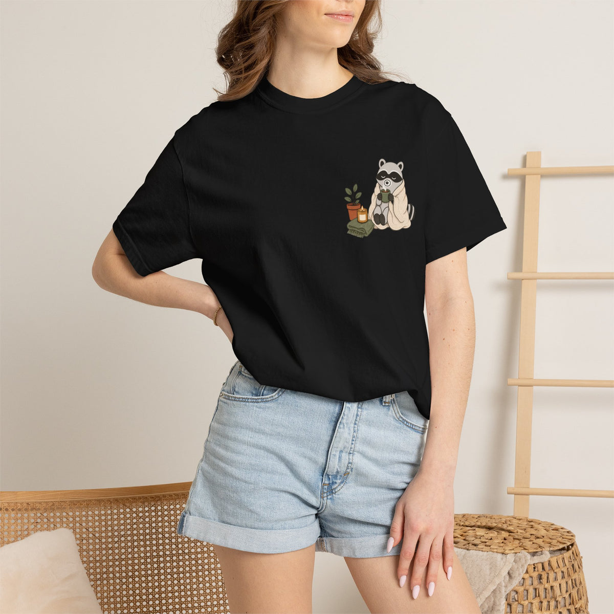 Cozy Raccoon "Officially Unbothered" T-Shirt