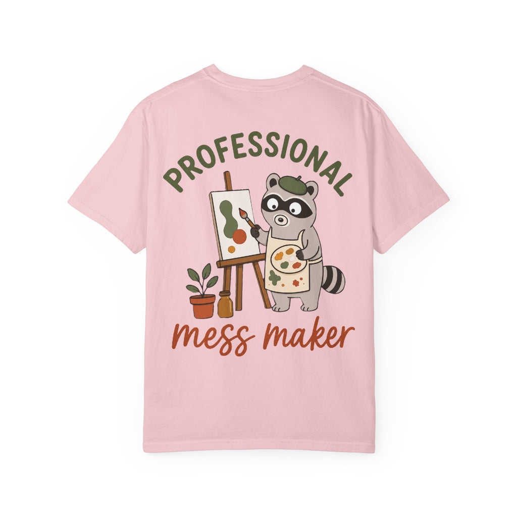 Professional Mess Maker T-Shirt — Cute Raccoon Artist Graphic Tee