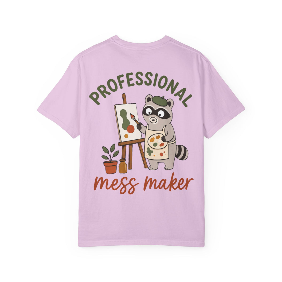 Professional Mess Maker T-Shirt — Cute Raccoon Artist Graphic Tee