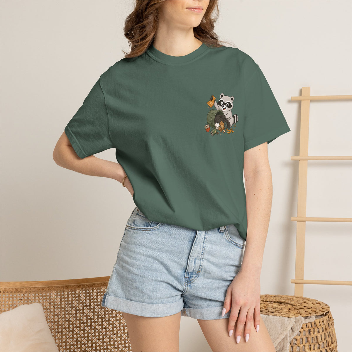 T-Shirt — "Certified Chaos Gremlin" Cute Raccoon Graphic Tee