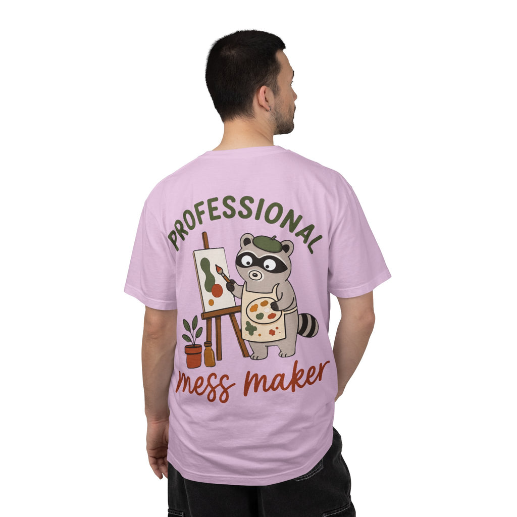 Professional Mess Maker T-Shirt — Cute Raccoon Artist Graphic Tee