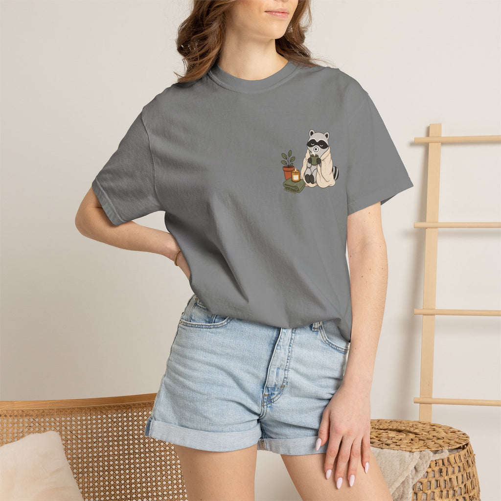 Cozy Raccoon "Officially Unbothered" T-Shirt