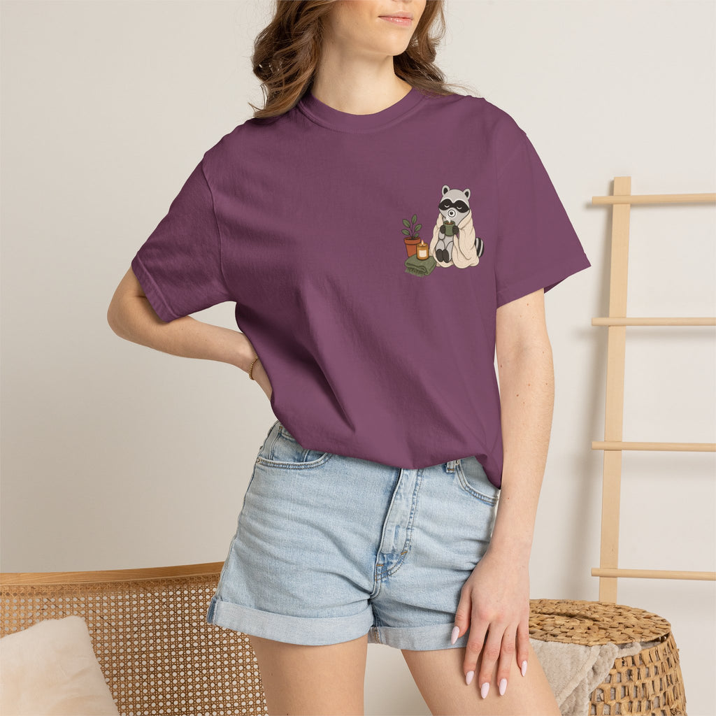Cozy Raccoon "Officially Unbothered" T-Shirt
