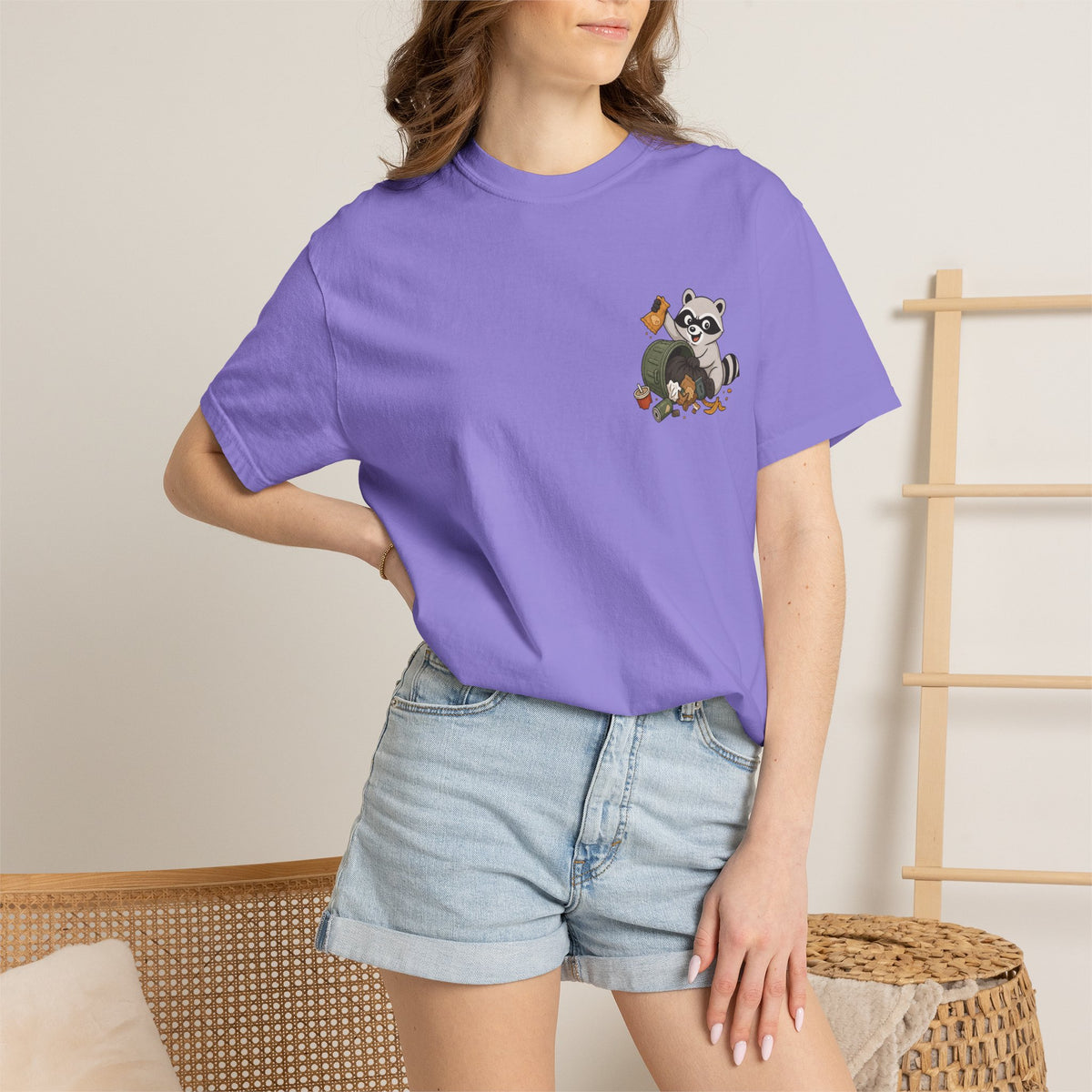 T-Shirt — "Certified Chaos Gremlin" Cute Raccoon Graphic Tee