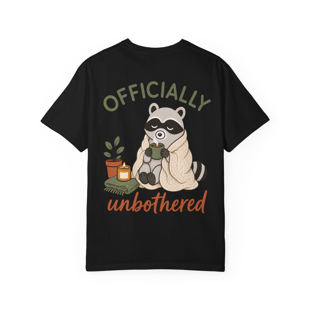 Cozy Raccoon "Officially Unbothered" T-Shirt