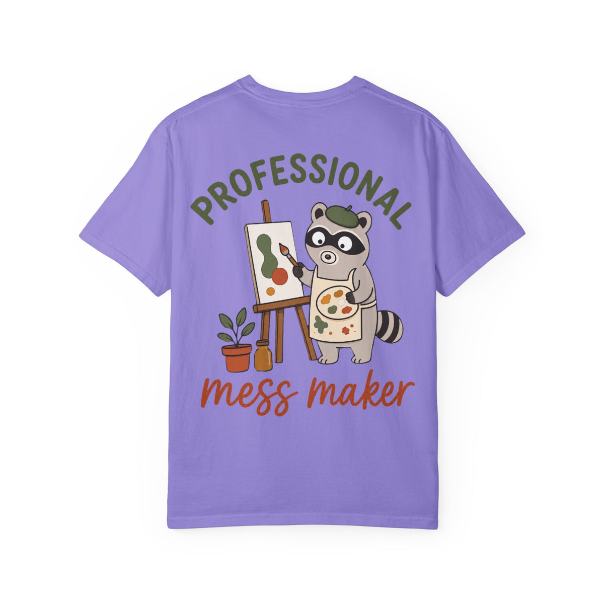 Professional Mess Maker T-Shirt — Cute Raccoon Artist Graphic Tee
