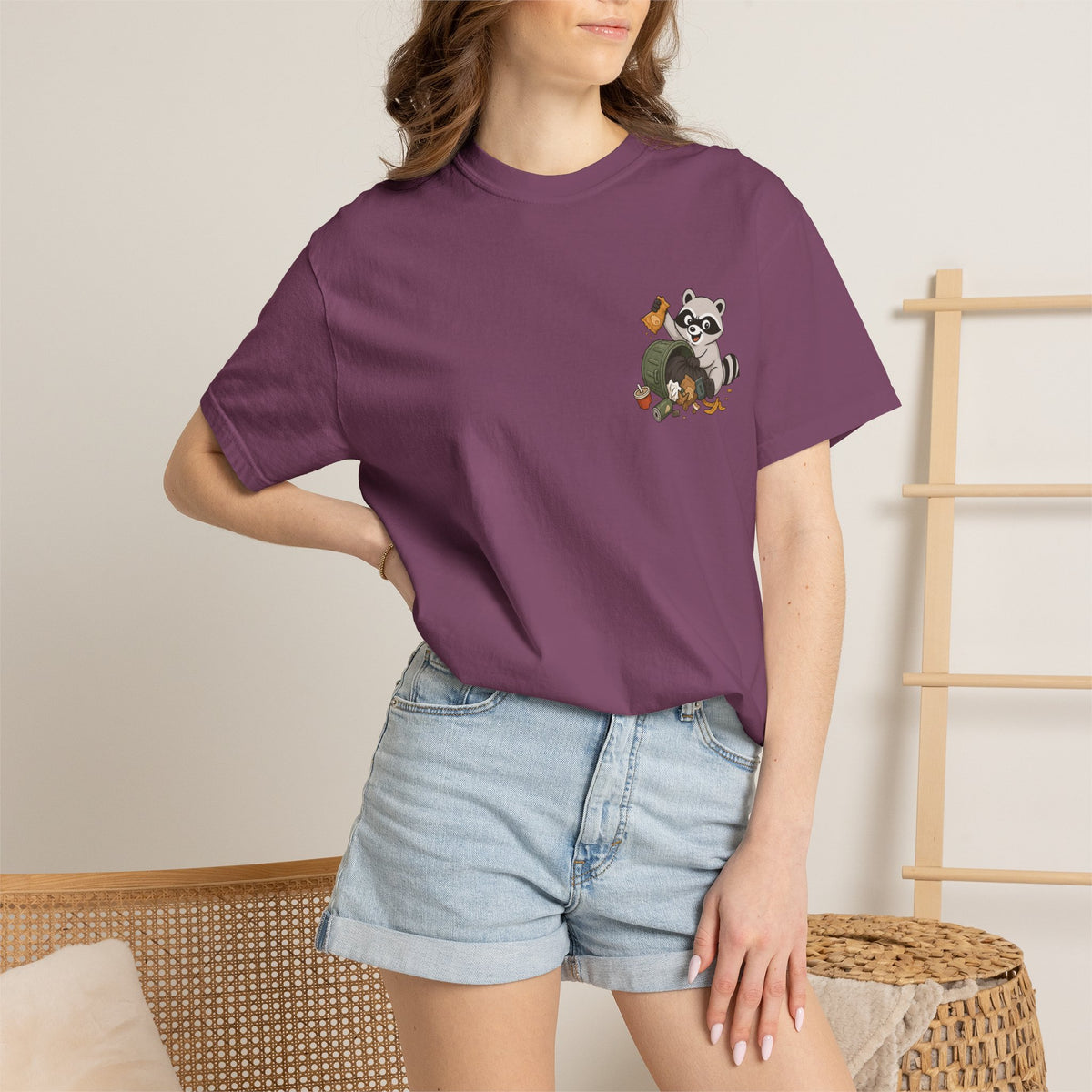 T-Shirt — "Certified Chaos Gremlin" Cute Raccoon Graphic Tee