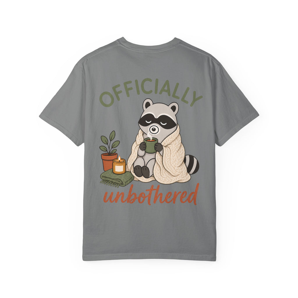 Cozy Raccoon "Officially Unbothered" T-Shirt
