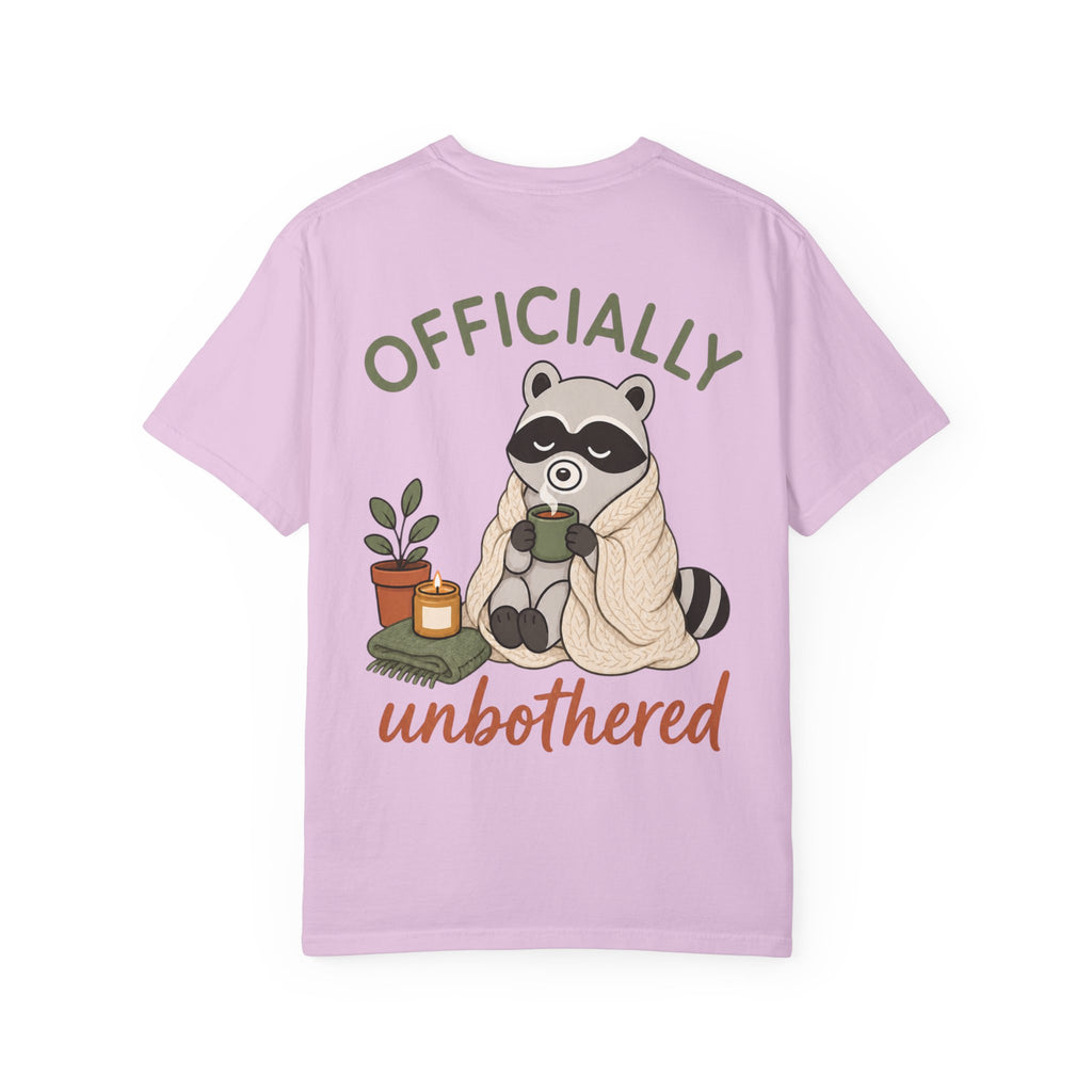 Cozy Raccoon "Officially Unbothered" T-Shirt