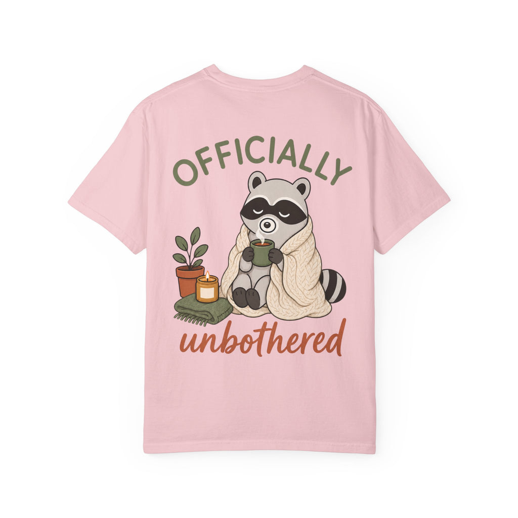 Cozy Raccoon "Officially Unbothered" T-Shirt