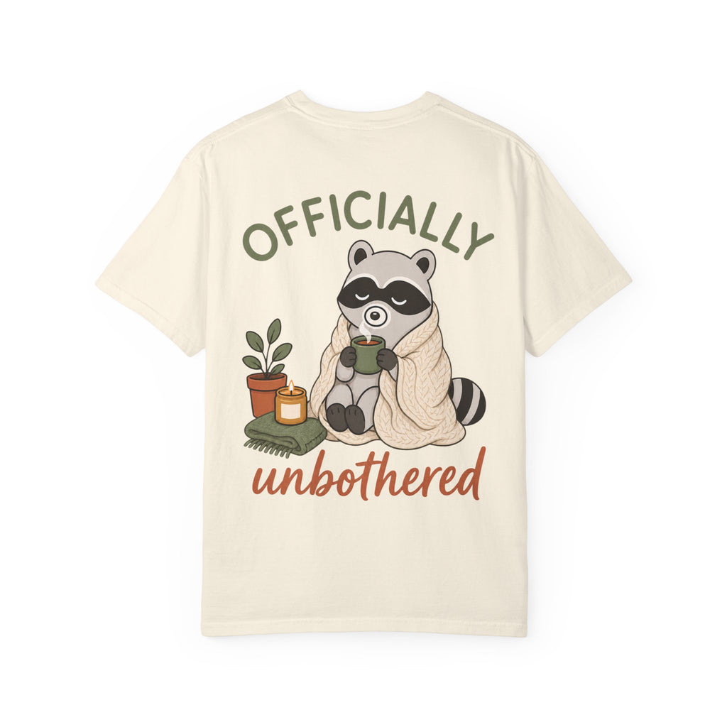 Cozy Raccoon "Officially Unbothered" T-Shirt