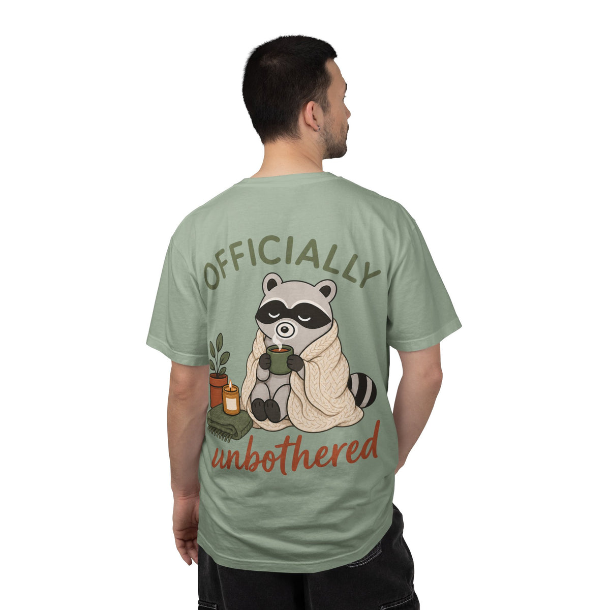 Cozy Raccoon "Officially Unbothered" T-Shirt