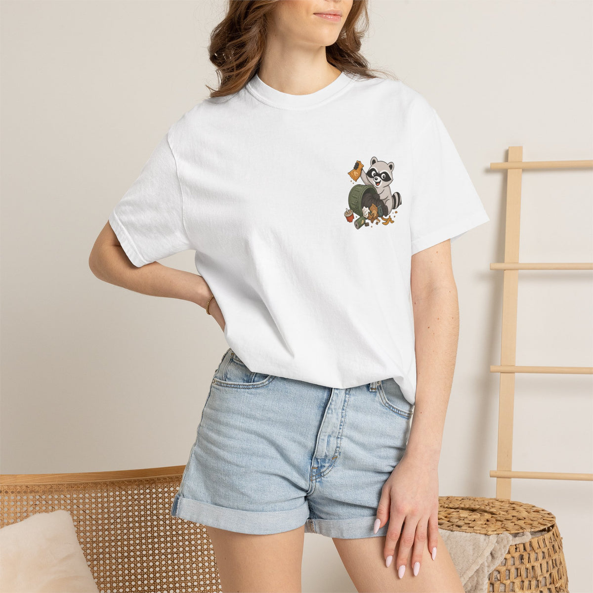 T-Shirt — "Certified Chaos Gremlin" Cute Raccoon Graphic Tee