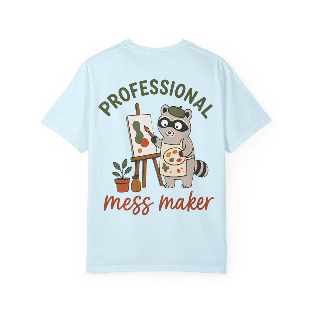 Professional Mess Maker T-Shirt — Cute Raccoon Artist Graphic Tee