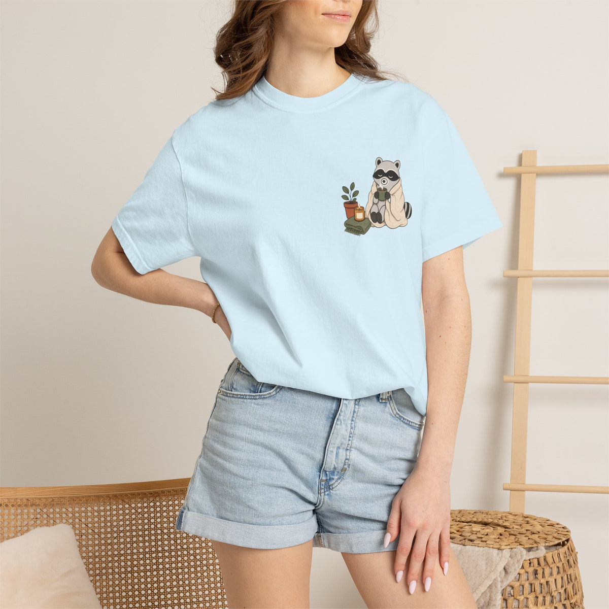 Cozy Raccoon "Officially Unbothered" T-Shirt