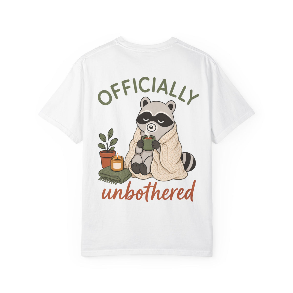 Cozy Raccoon "Officially Unbothered" T-Shirt