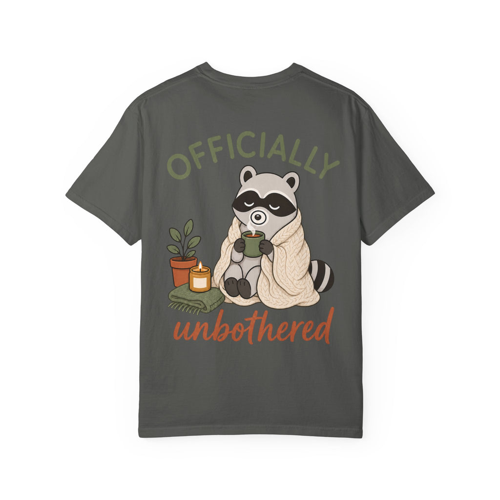 Cozy Raccoon "Officially Unbothered" T-Shirt