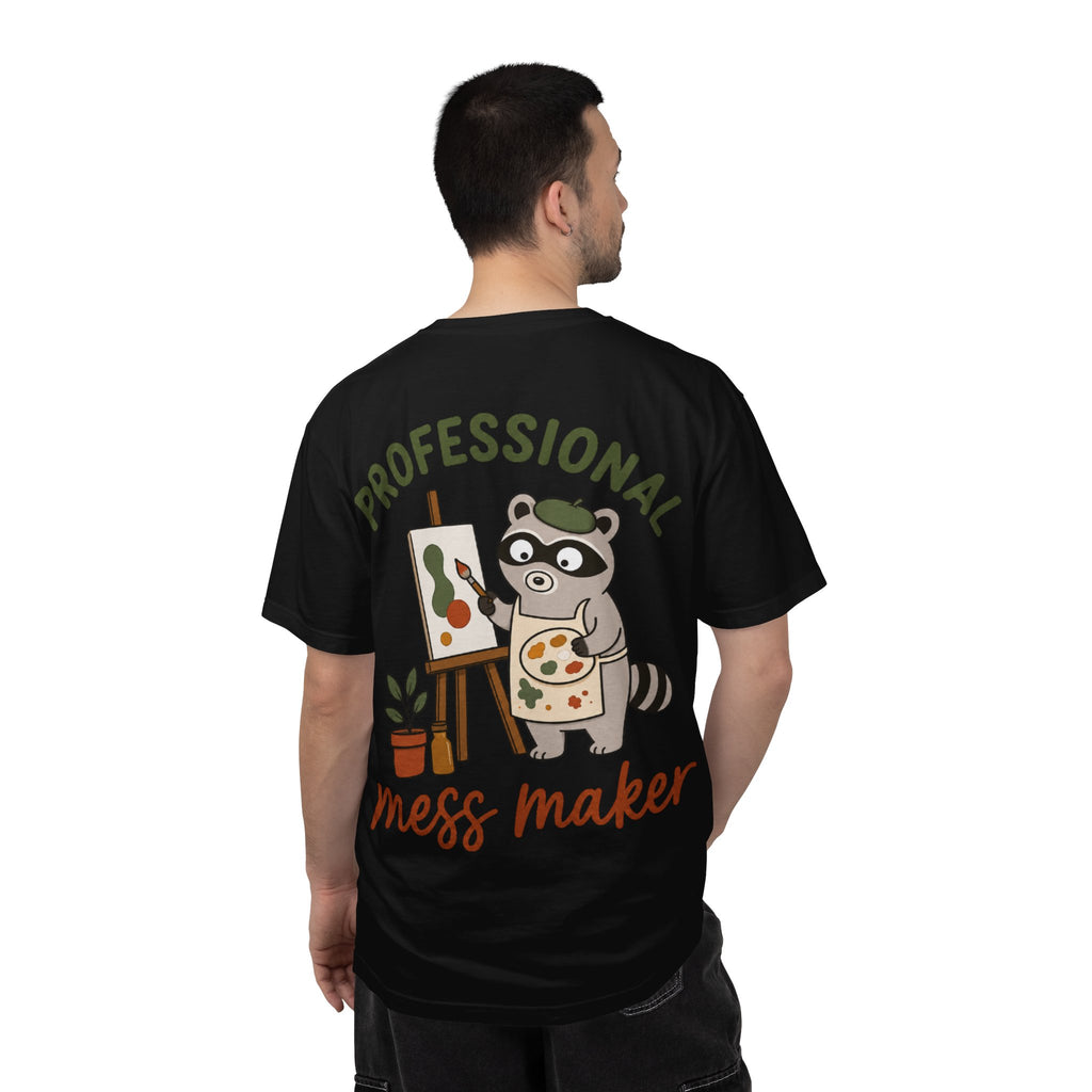 Professional Mess Maker T-Shirt — Cute Raccoon Artist Graphic Tee