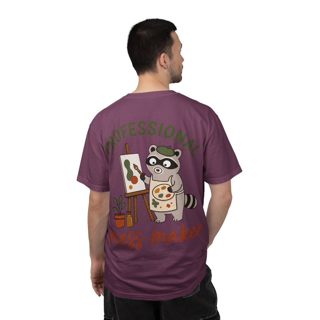 Professional Mess Maker T-Shirt — Cute Raccoon Artist Graphic Tee