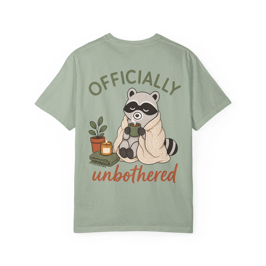 Cozy Raccoon "Officially Unbothered" T-Shirt
